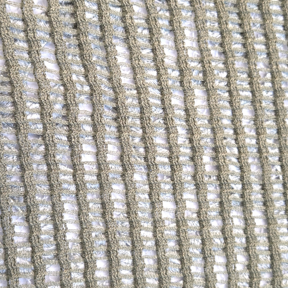 POL Button Down Crochet Patchwork Knit Vest Green… - image 9